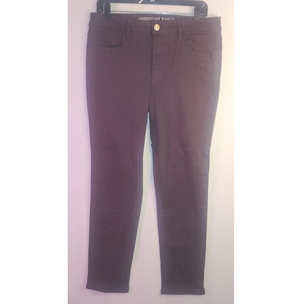 American Eagle dark brown stretch jeans in size 14/long  32" waist
